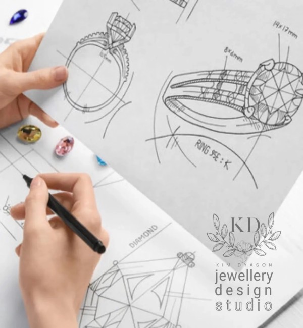 Handcrafted bespoke fine jewelry piece by Studio 39 Jewellery Design